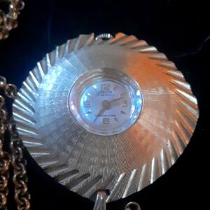 Vintage Gold-Tone Pendant Watch